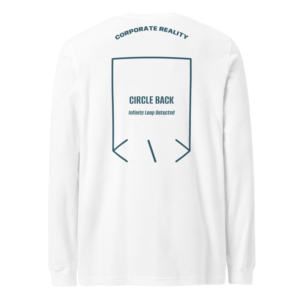 Circle Back — White Heather Deep Teal back mockup