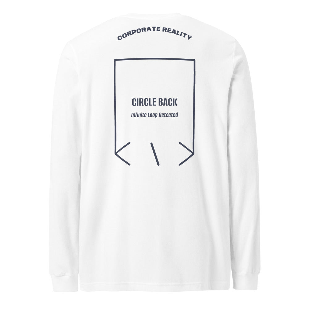 Circle Back — White Heather Navy back mockup