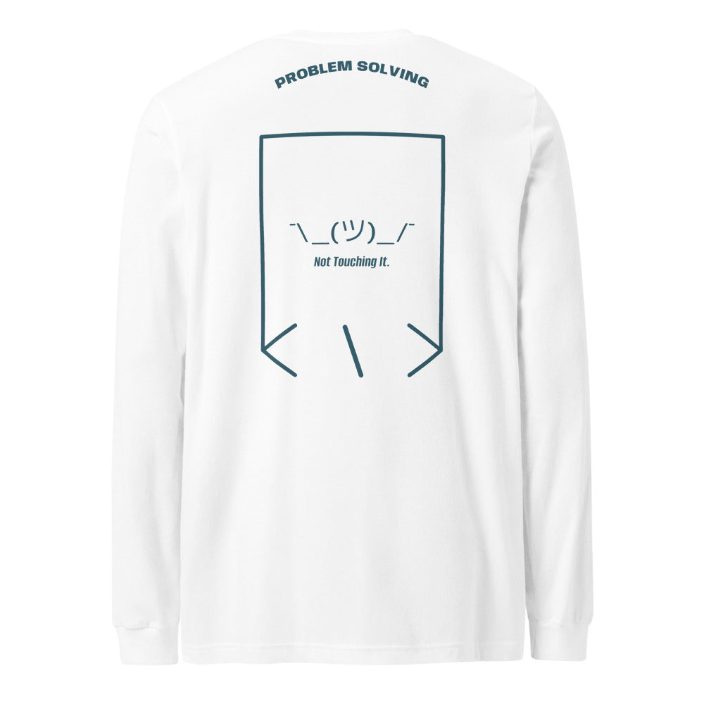 ¯\_(ツ)_/¯ — White Heather Deep Teal back mockup