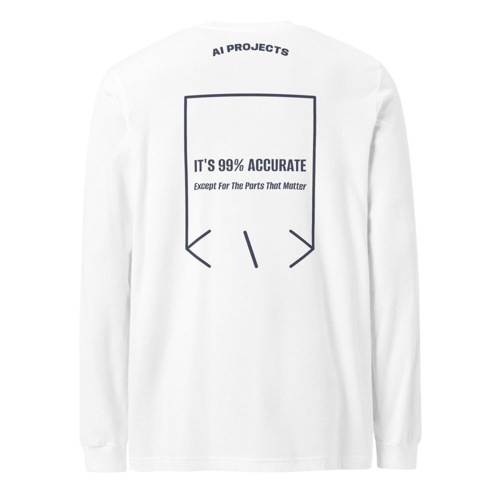 It's 99% Accurate — White Heather Navy back mockup
