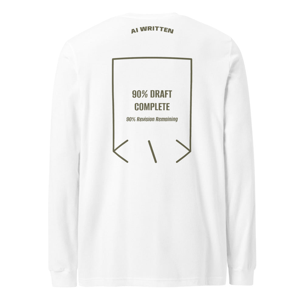 90% Draft Complete — White Military Green back mockup