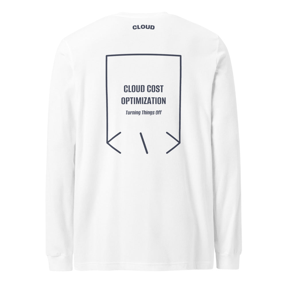 Cloud Cost Optimization — White Heather Navy back mockup