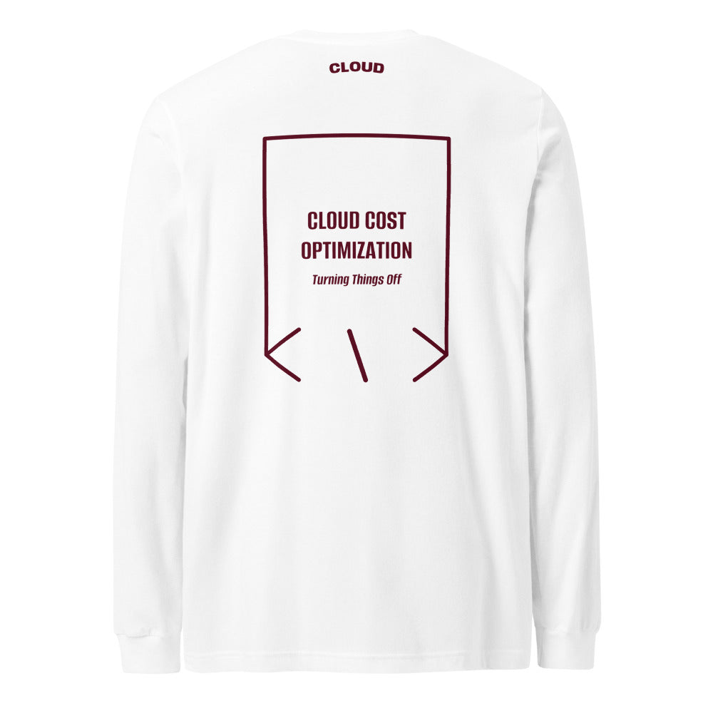 Cloud Cost Optimization — White Maroon back mockup