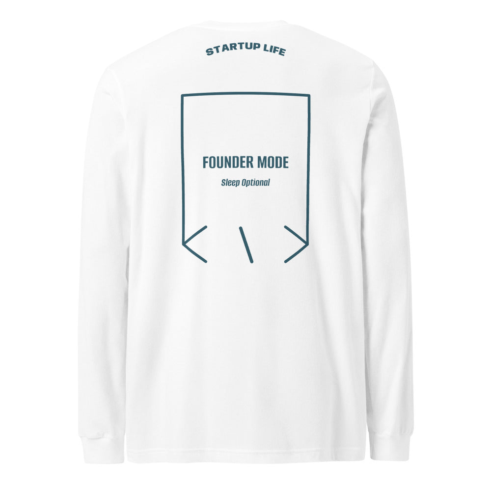 Founder Mode — White Heather Deep Teal back mockup