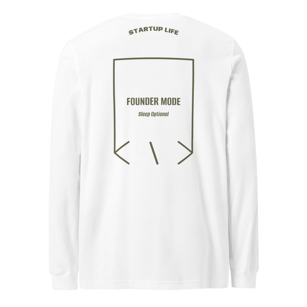 Founder Mode — White Military Green back mockup
