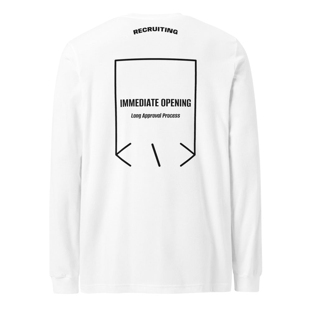 Immediate Opening — White Black back mockup