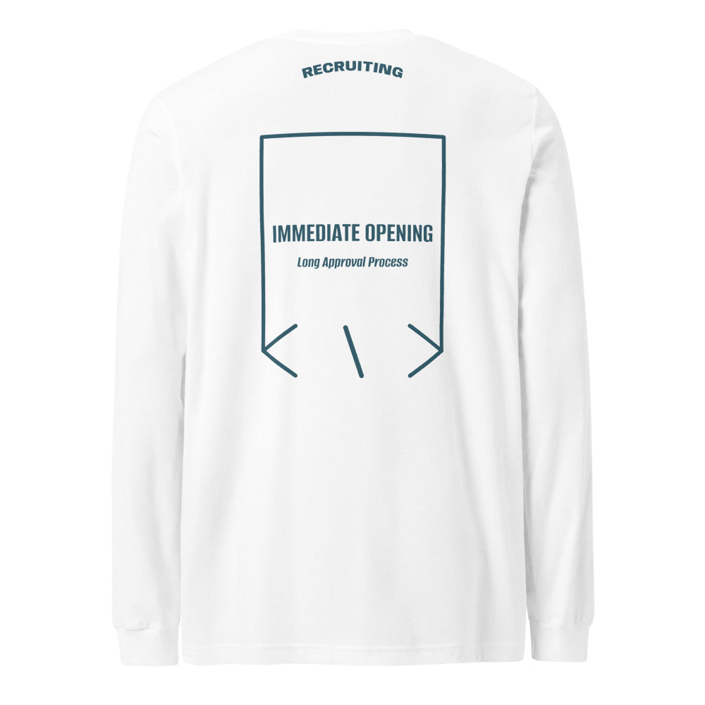 Immediate Opening — White Heather Deep Teal back mockup