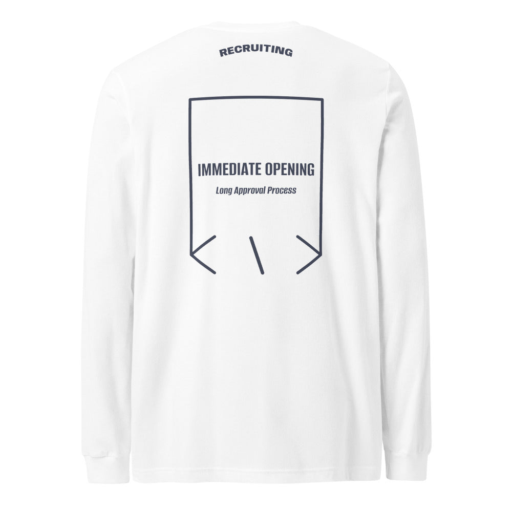 Immediate Opening — White Heather Navy back mockup