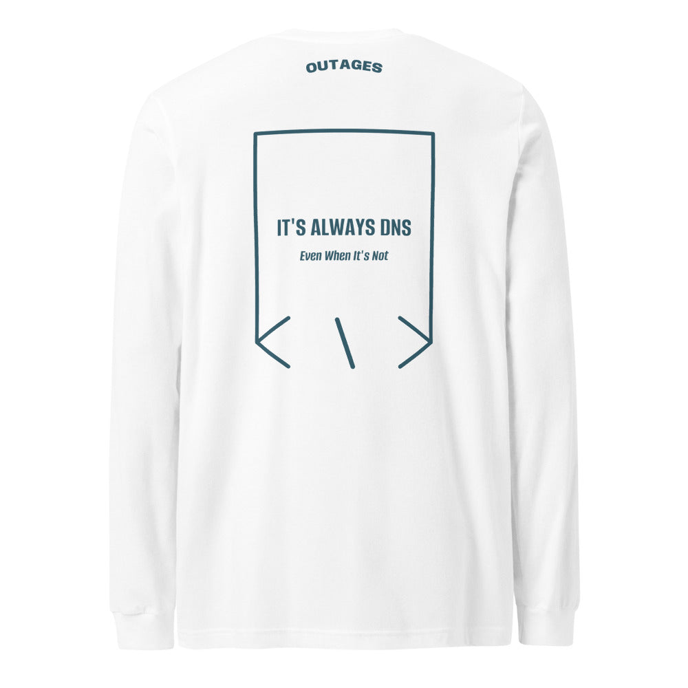 It's Always DNS — White Heather Deep Teal back mockup