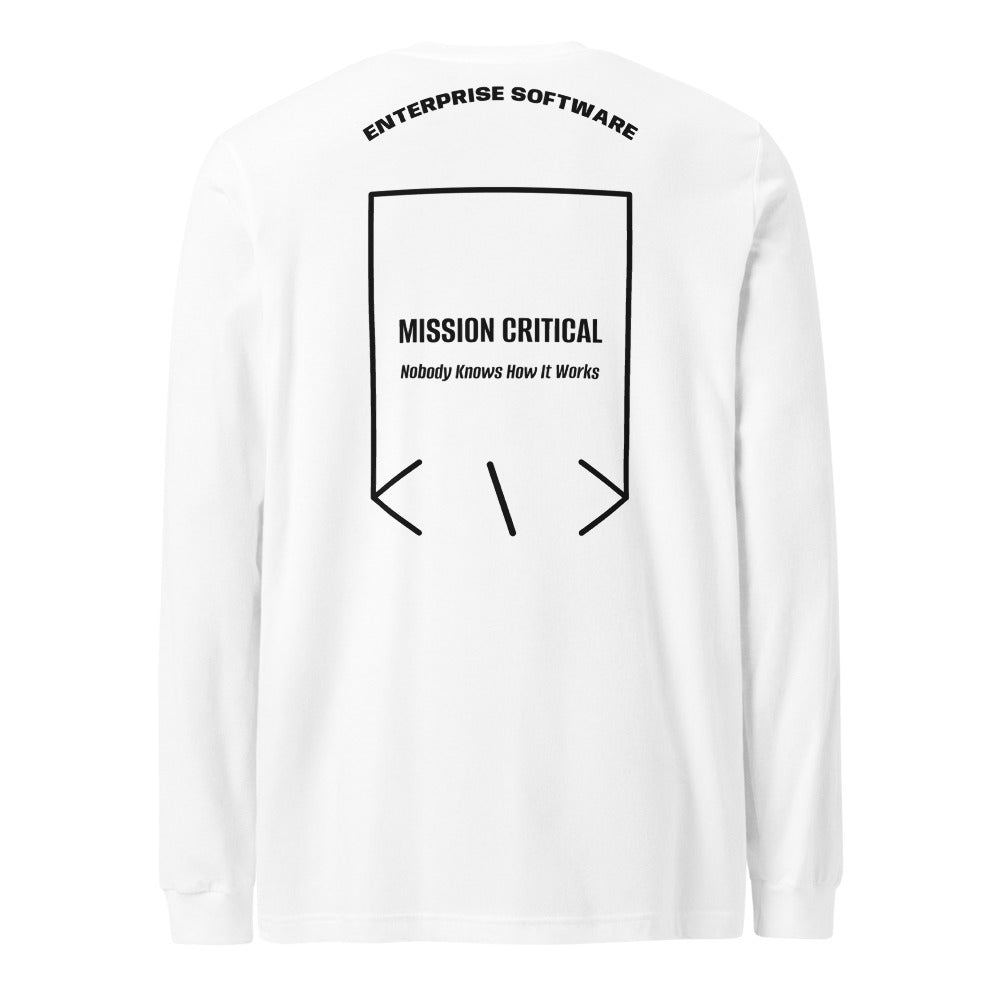 Mission Critical — White Black back mockup