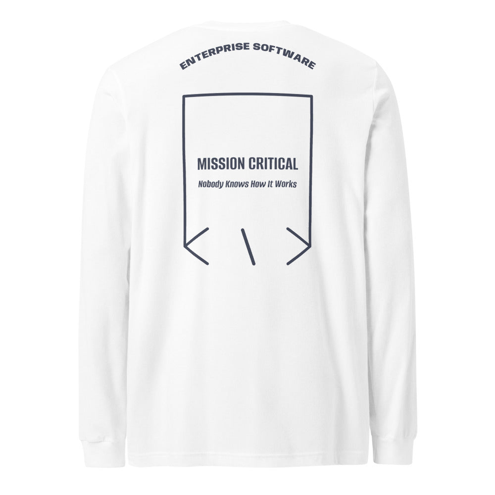 Mission Critical — White Heather Navy back mockup