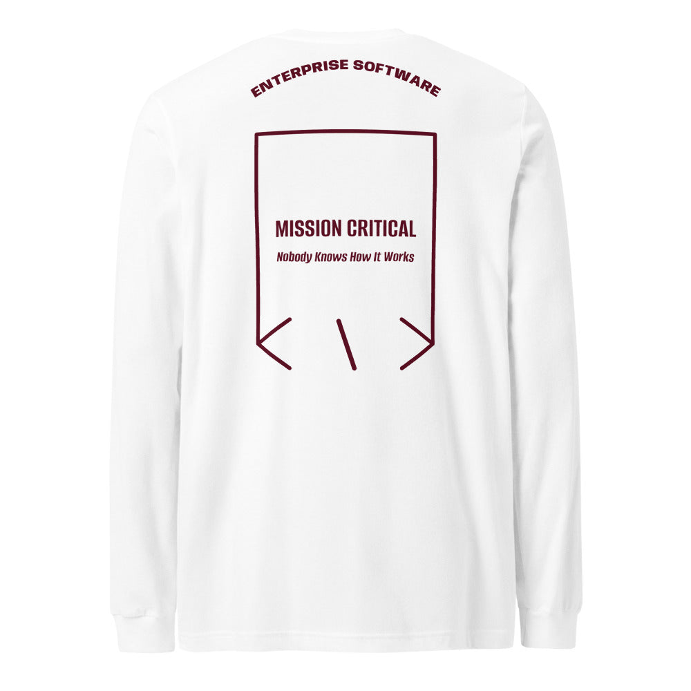 Mission Critical — White Maroon back mockup