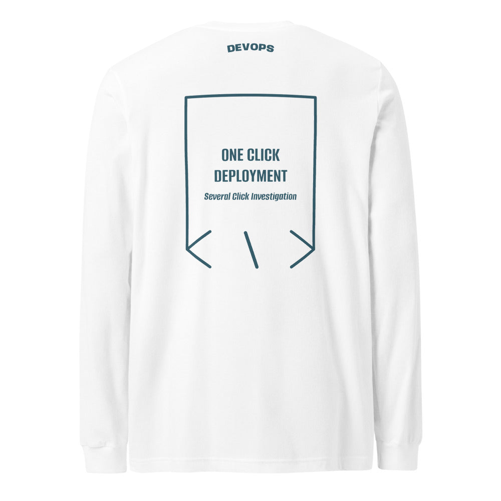 One Click Deployment — White Heather Deep Teal back mockup