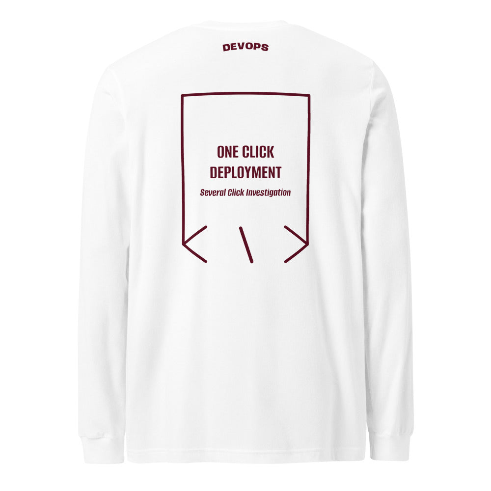 One Click Deployment — White Maroon back mockup