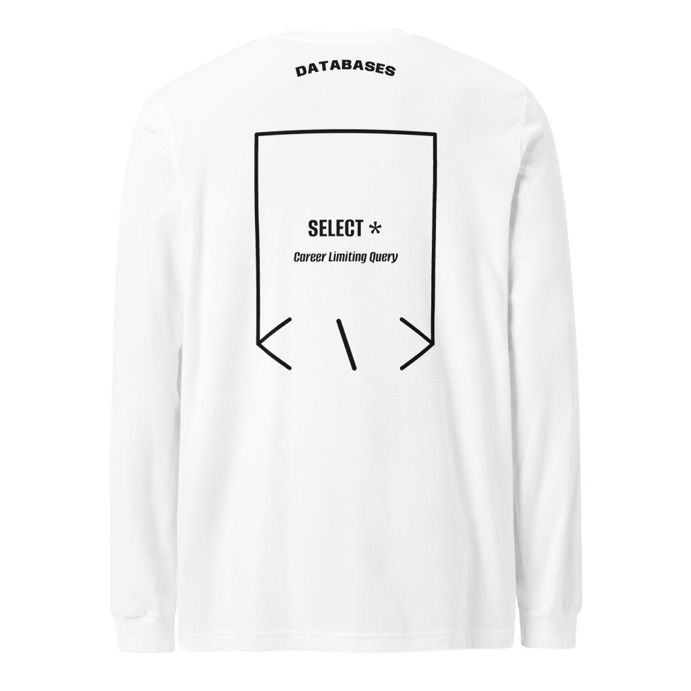 SELECT * — White Black back mockup