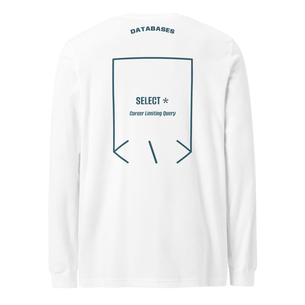 SELECT * — White Heather Deep Teal back mockup