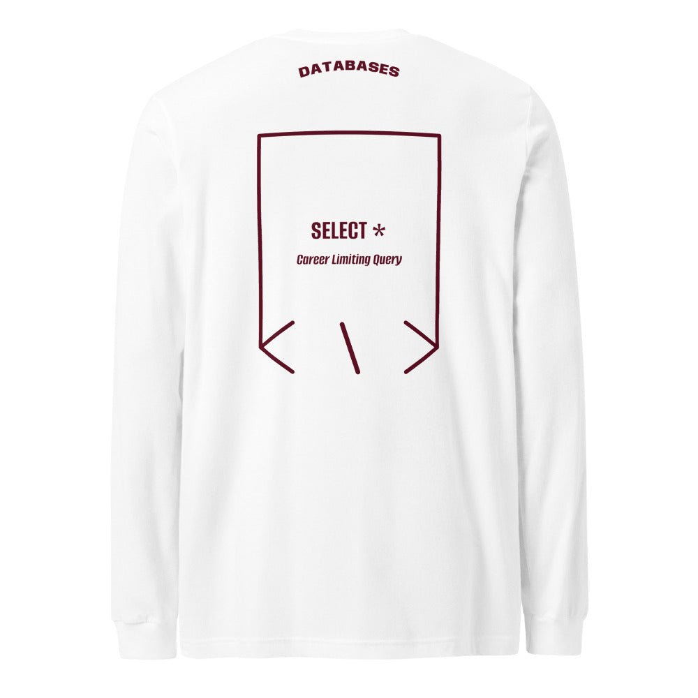 SELECT * — White Maroon back mockup