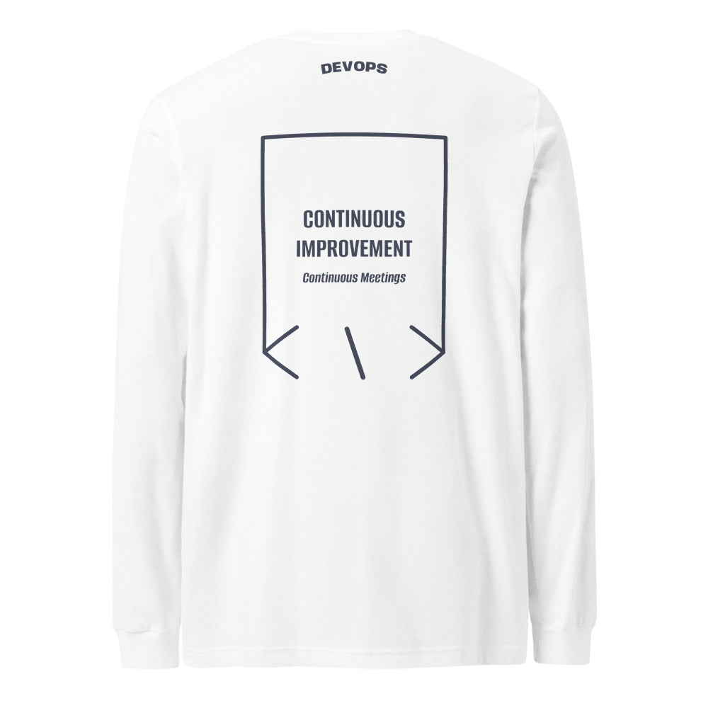 Continuous Improvement — White Heather Navy back mockup