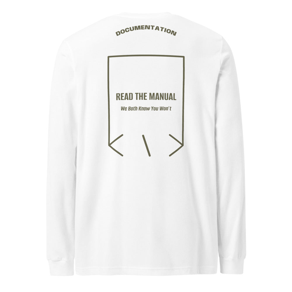 Read The Manual — White Military Green back mockup