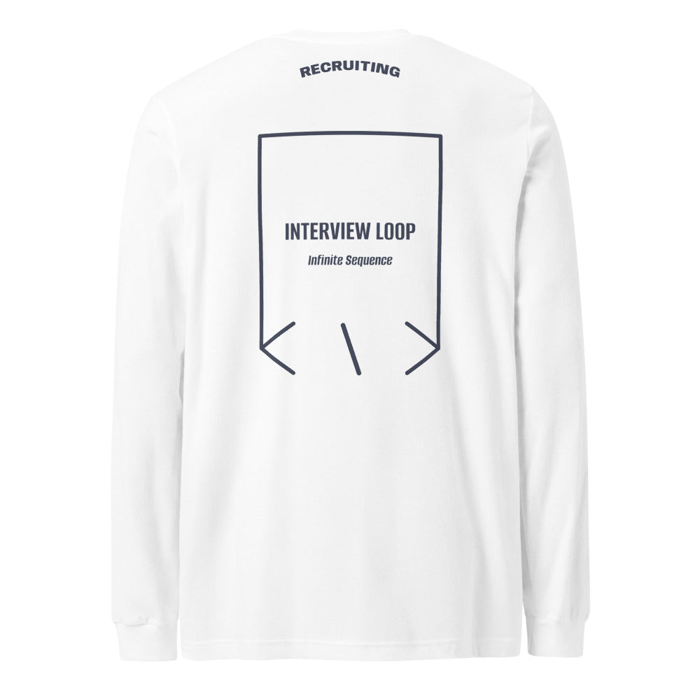 Interview Loop — White Heather Navy back mockup