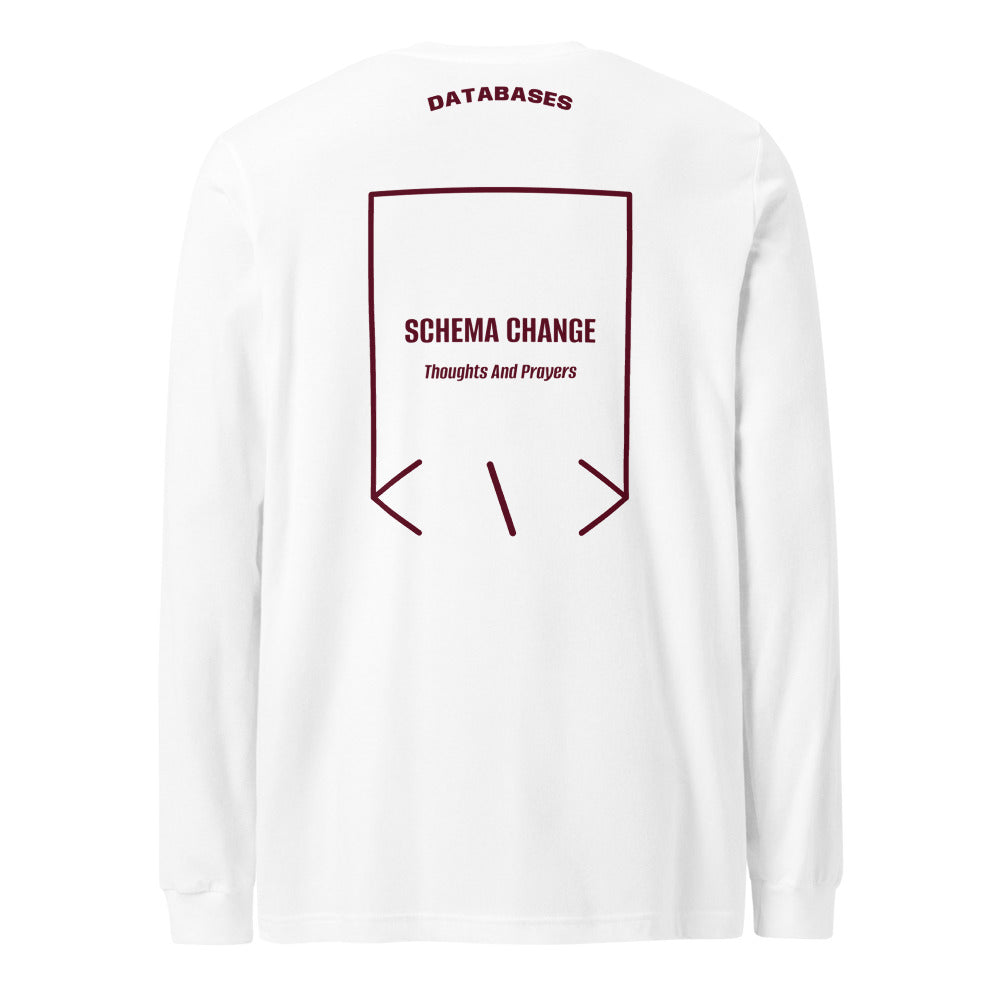 Schema Change — White Maroon back mockup