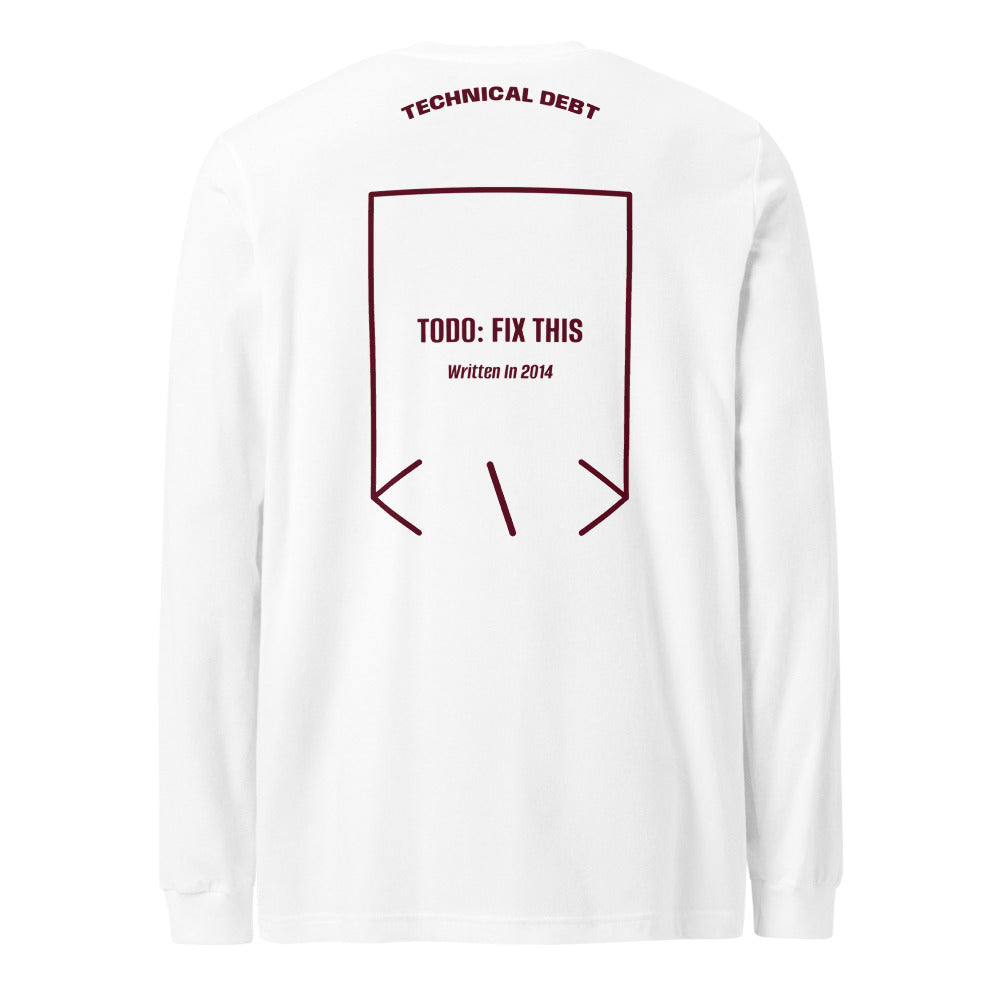 TODO: Fix This — White Maroon back mockup