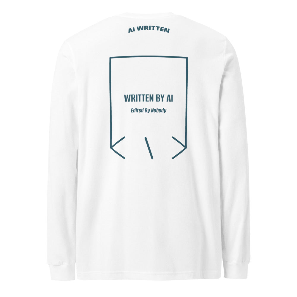 Written By AI — White Heather Deep Teal back mockup