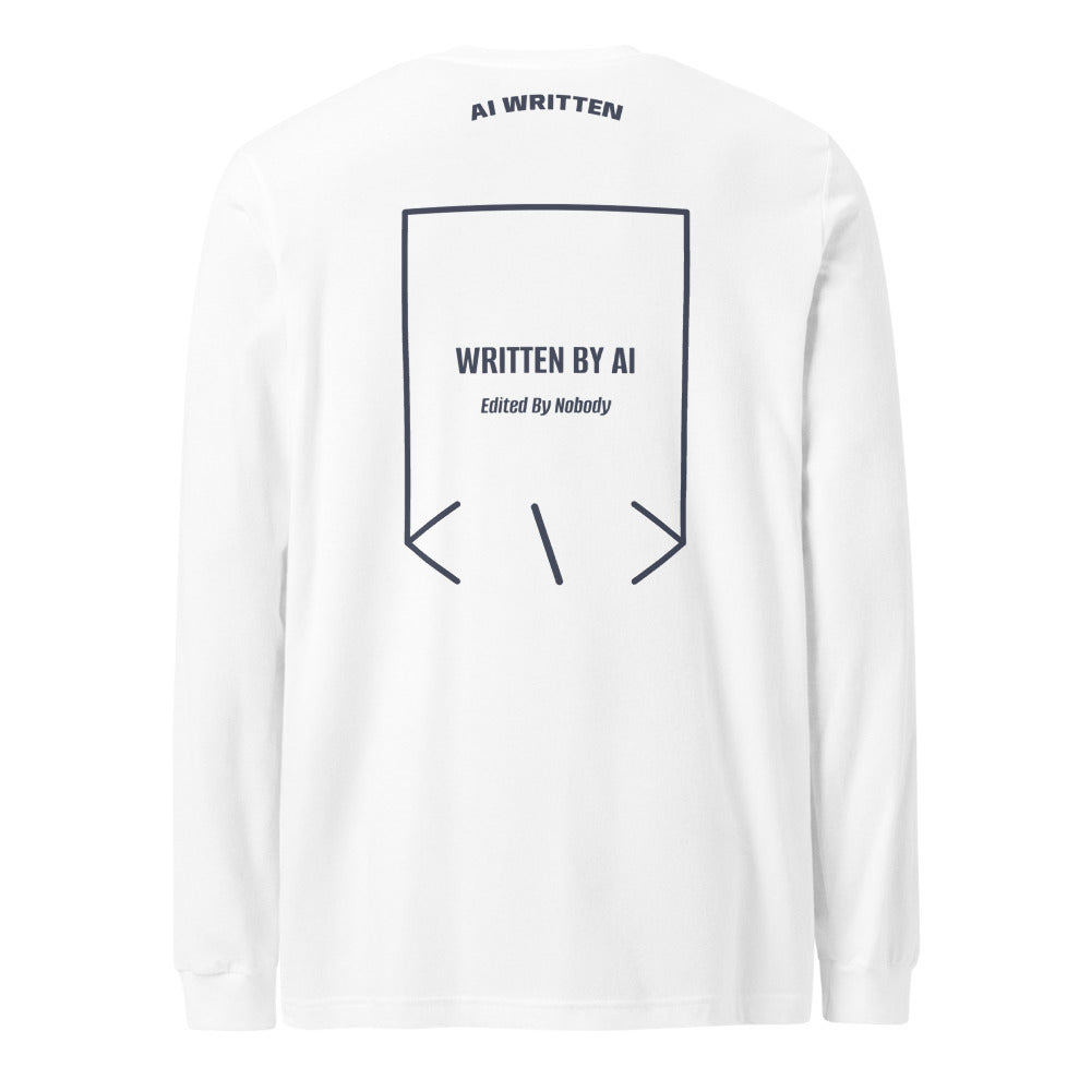 Written By AI — White Heather Navy back mockup