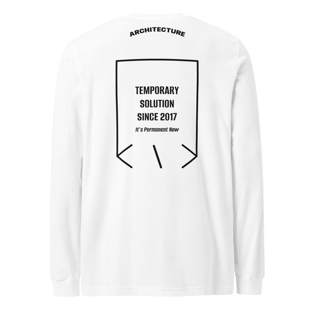 Temporary Solution Since 2017 — White Black back mockup