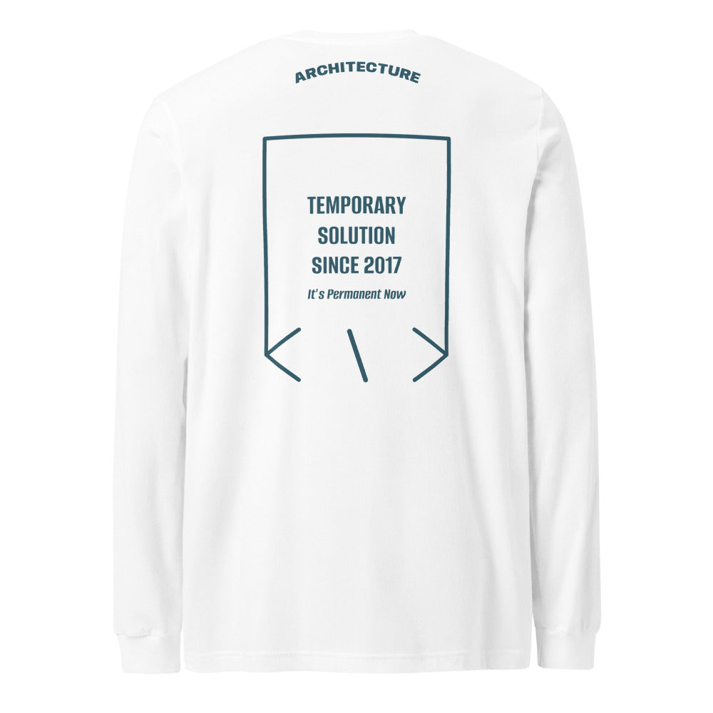 Temporary Solution Since 2017 — White Heather Deep Teal back mockup