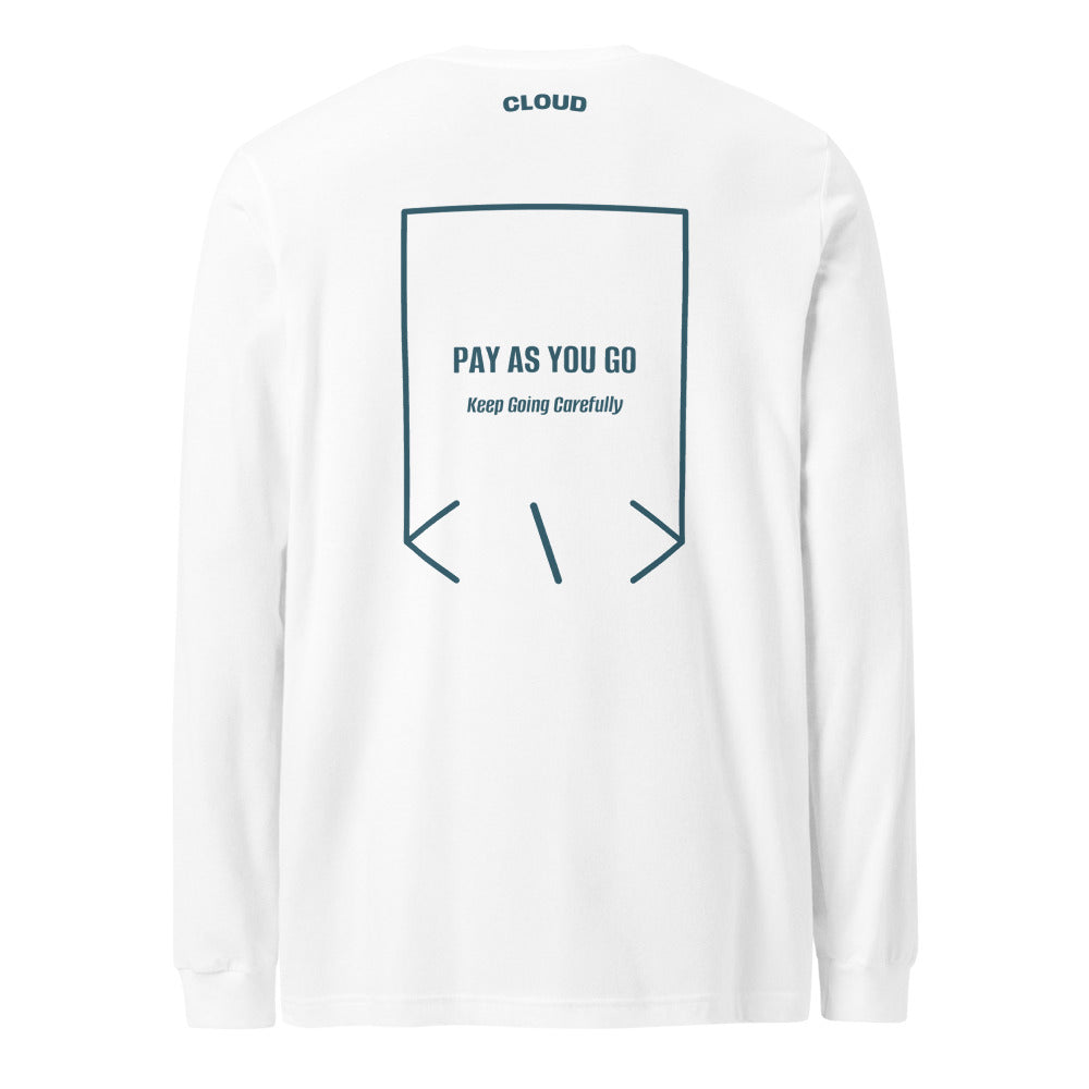 Pay As You Go — White Heather Deep Teal back mockup