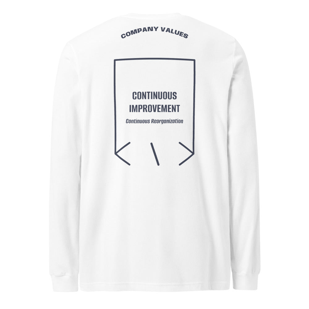 Continuous Improvement — White Heather Navy back mockup