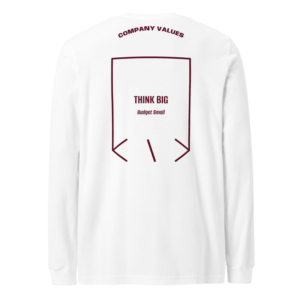 Think Big — White Maroon back mockup