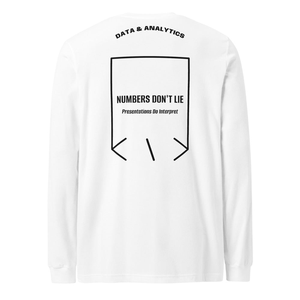 Numbers Don't Lie — White Black back mockup