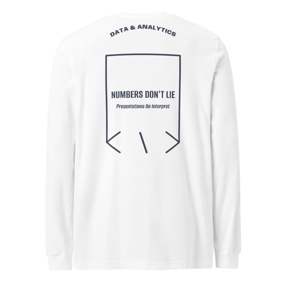 Numbers Don't Lie — White Heather Navy back mockup