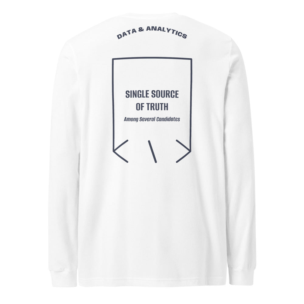 Single Source Of Truth — White Heather Navy back mockup