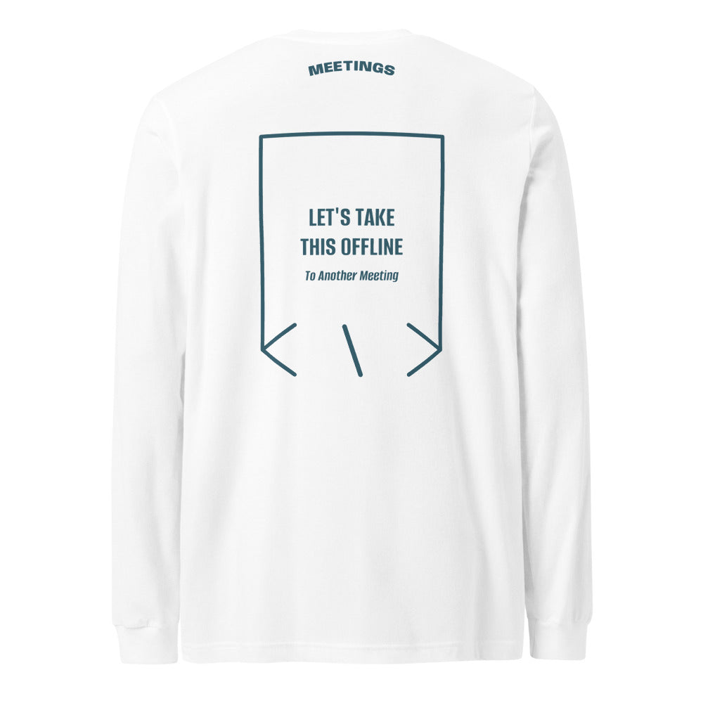 Let's Take This Offline — White Heather Deep Teal back mockup