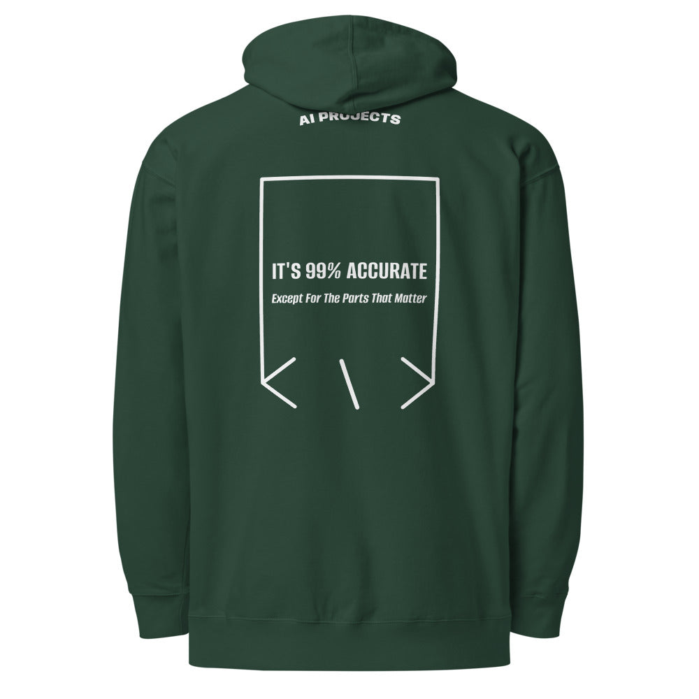 It's 99% Accurate — Alpine Green White back mockup