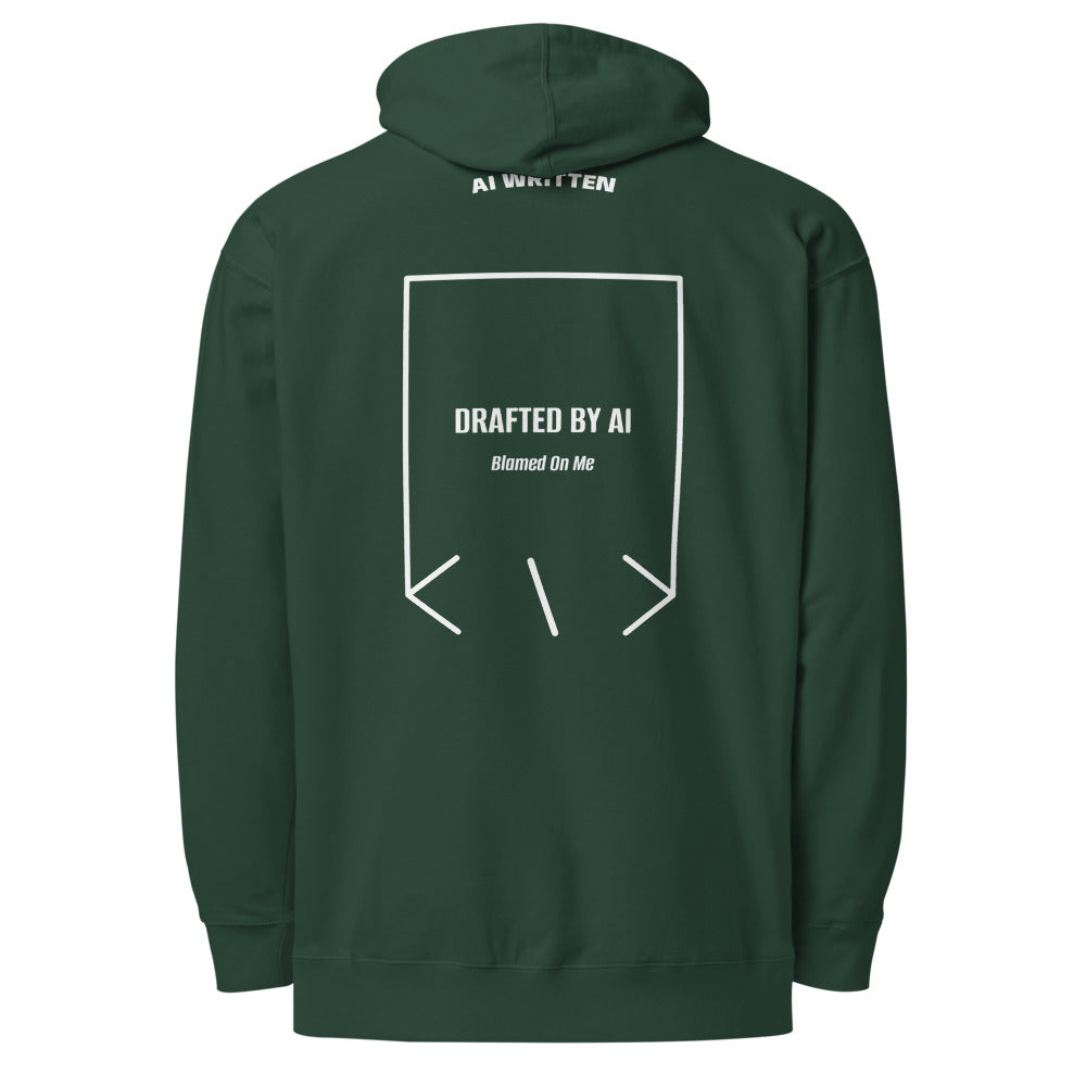 Drafted By AI — Alpine Green White back mockup