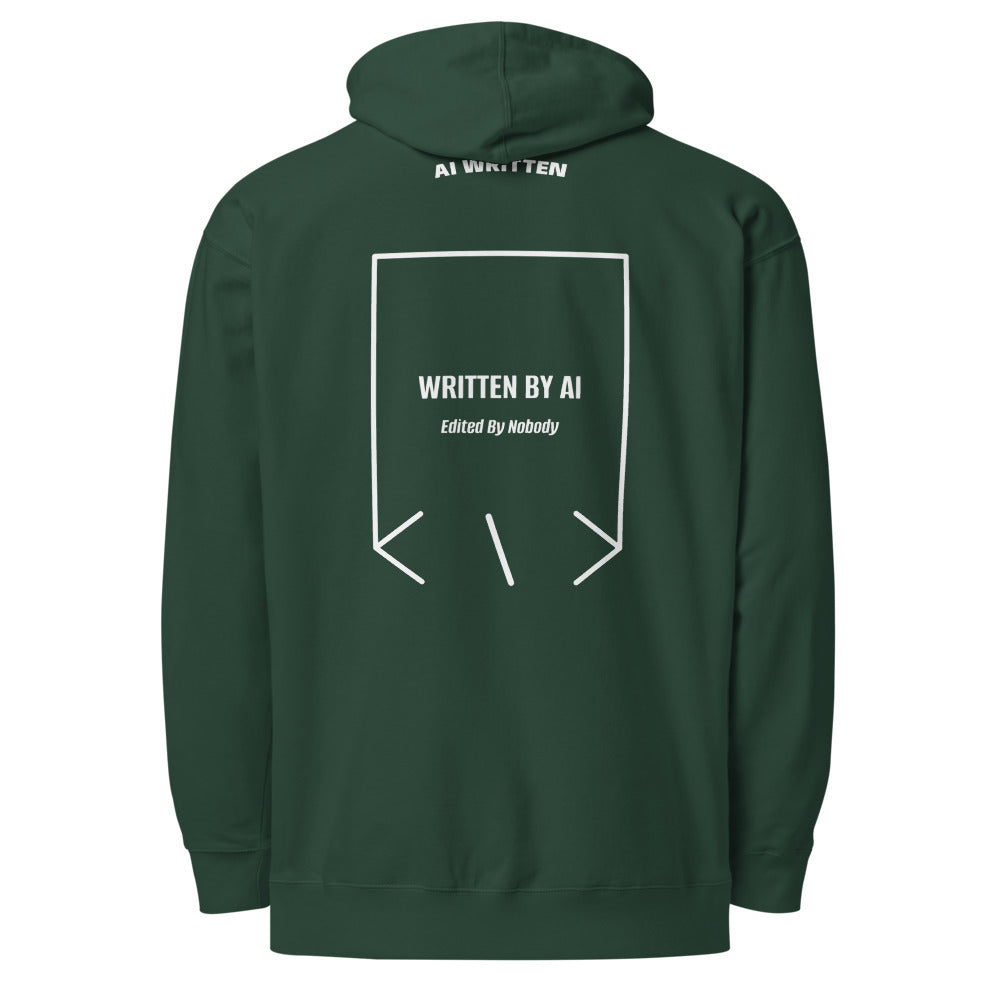 Written By AI — Alpine Green White back mockup