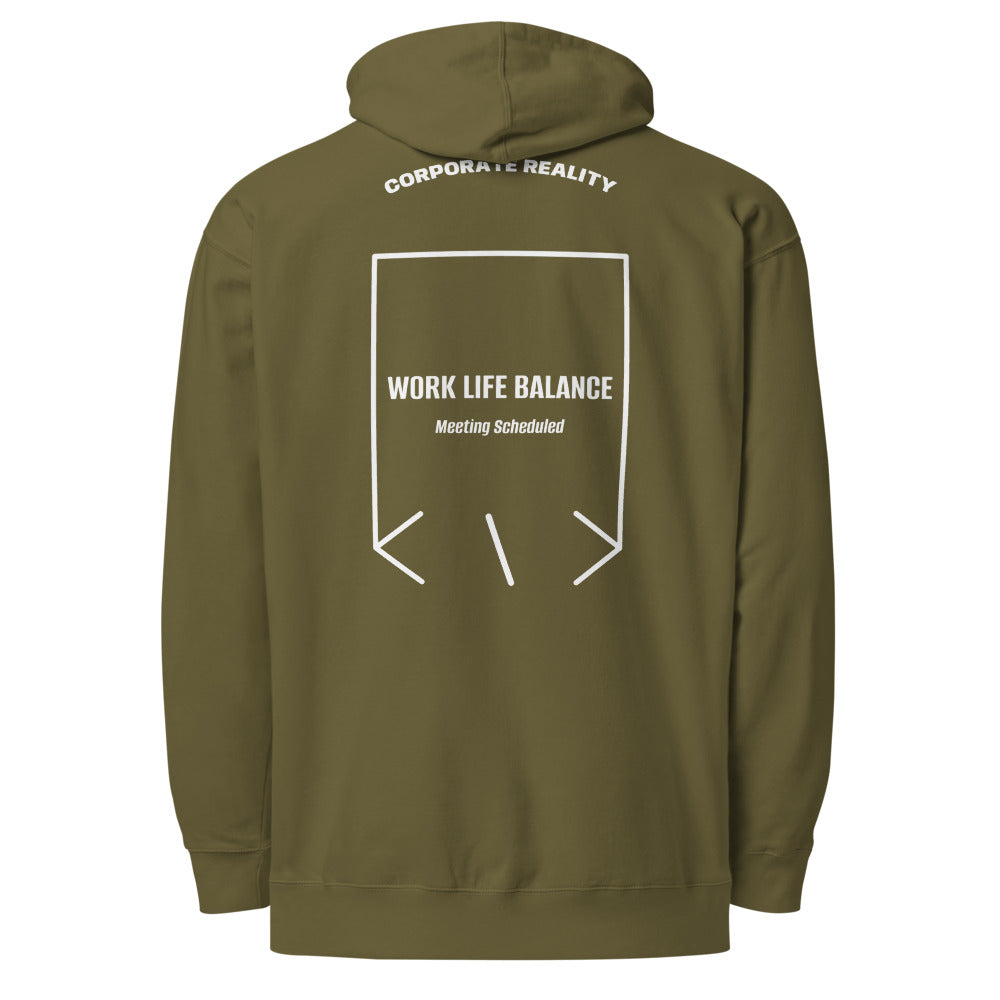 Work Life Balance — Army White back mockup