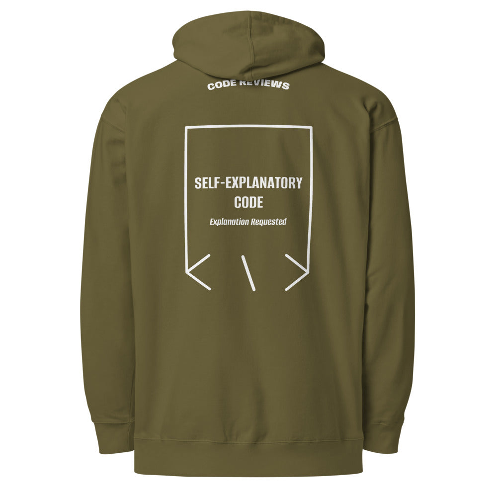 Self-Explanatory Code — Army White back mockup