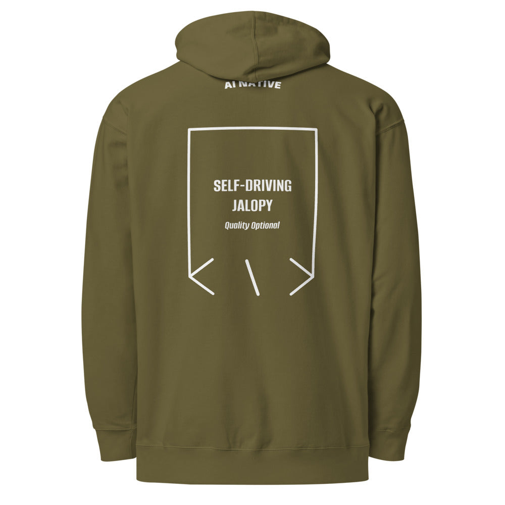 Self-Driving Jalopy — Army White back mockup
