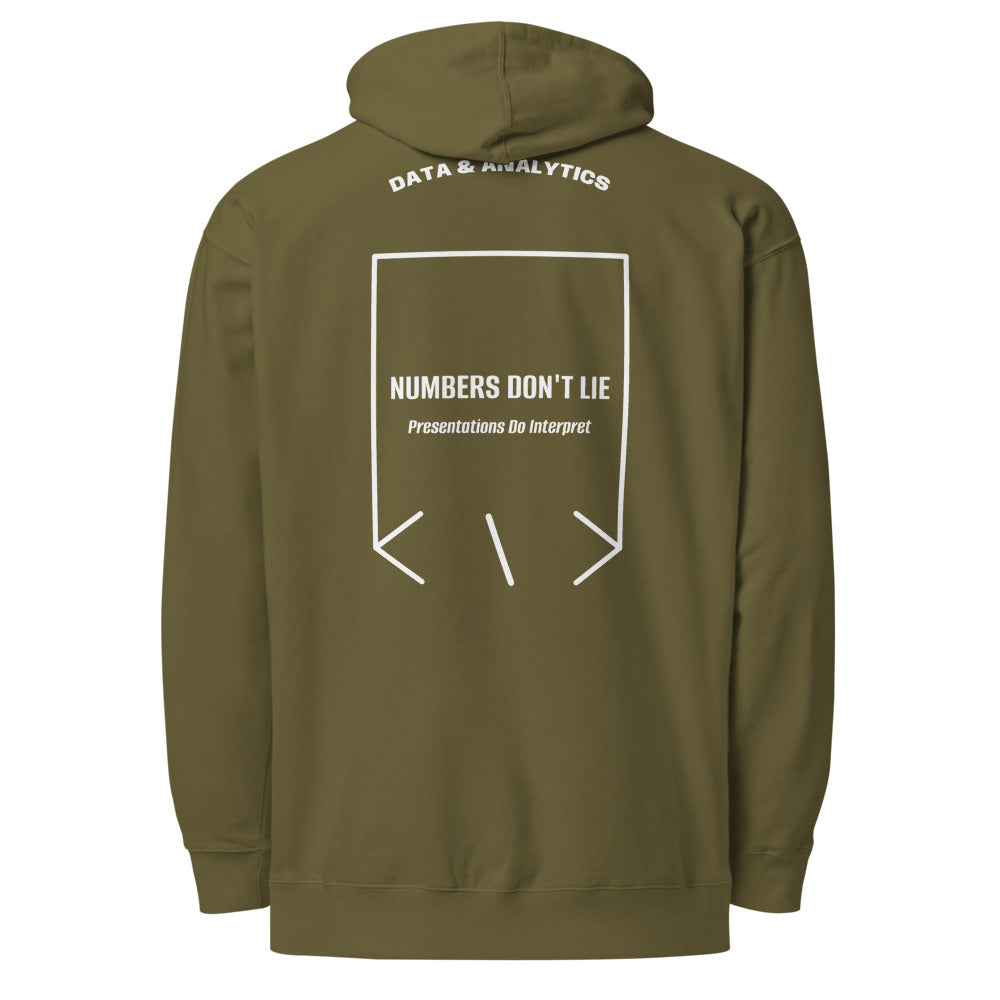 Numbers Don't Lie — Army White back mockup
