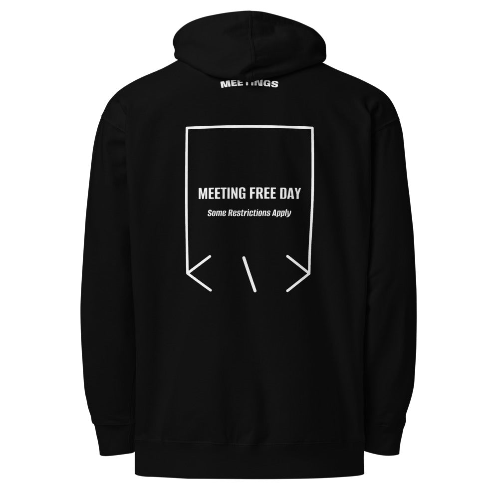 Meeting Free Day — Black White back mockup