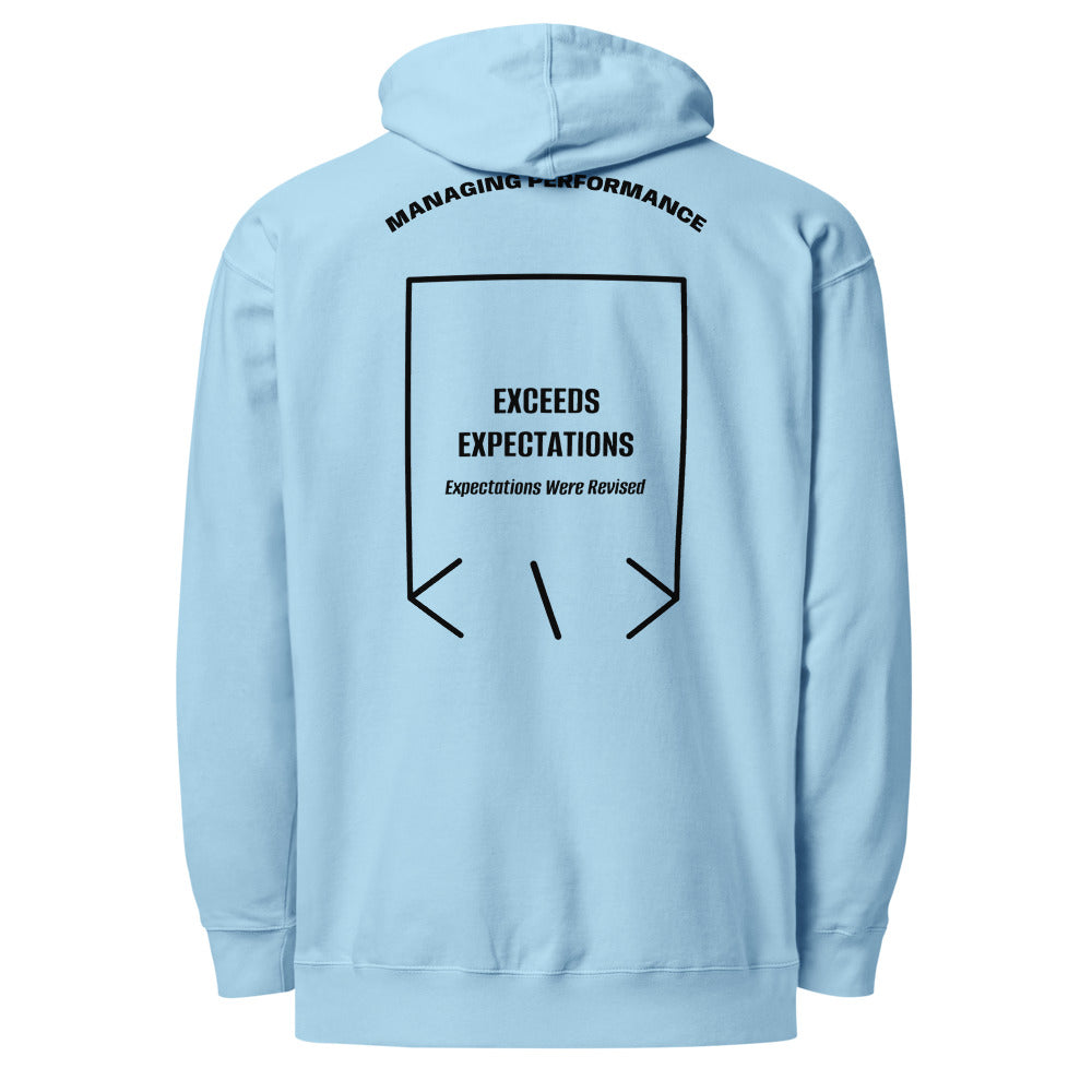 Exceeds Expectations — Blue Aqua Black back mockup