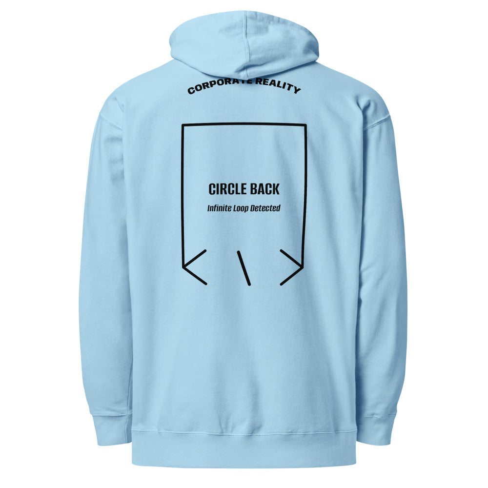 Circle Back — Blue Aqua Black back mockup