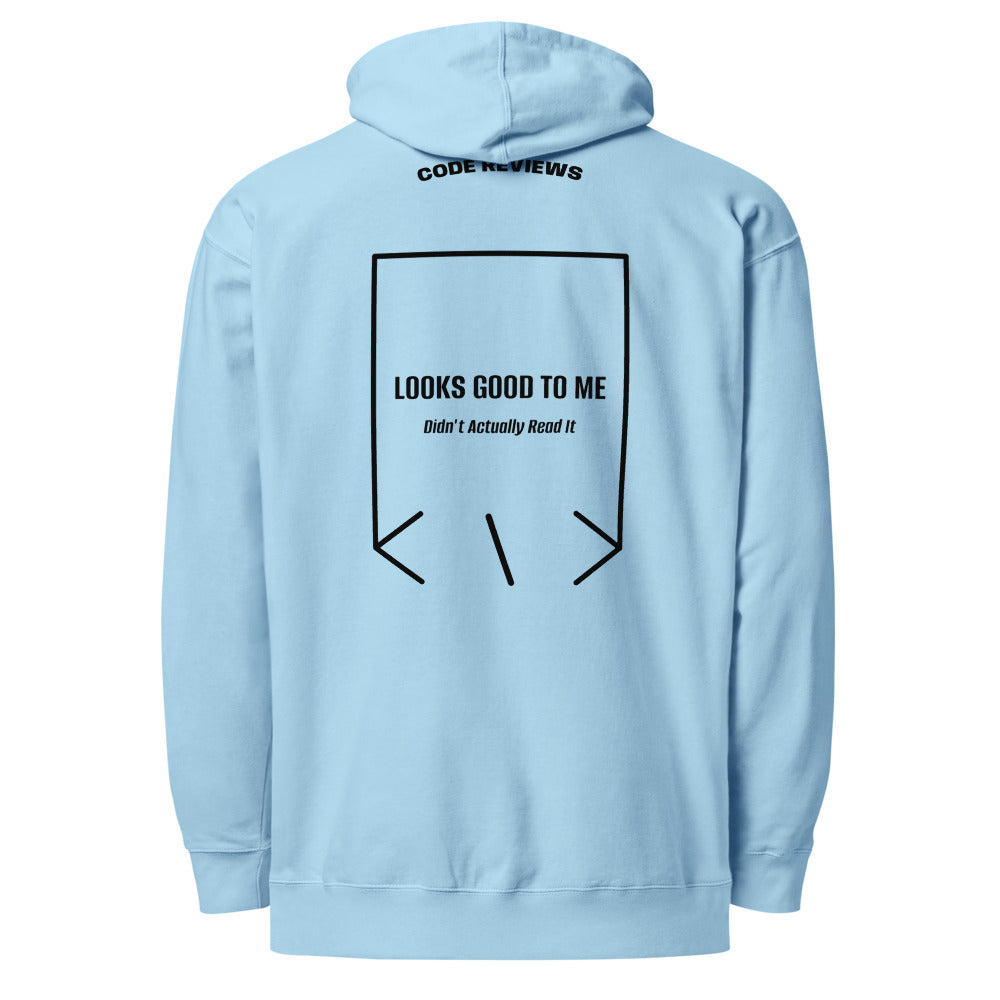 Looks Good To Me — Blue Aqua Black back mockup