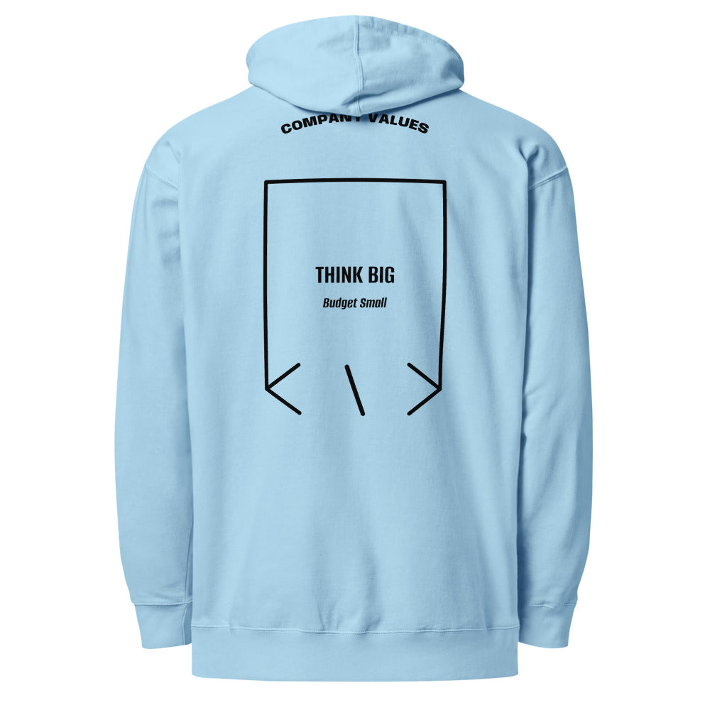 Think Big — Blue Aqua Black back mockup
