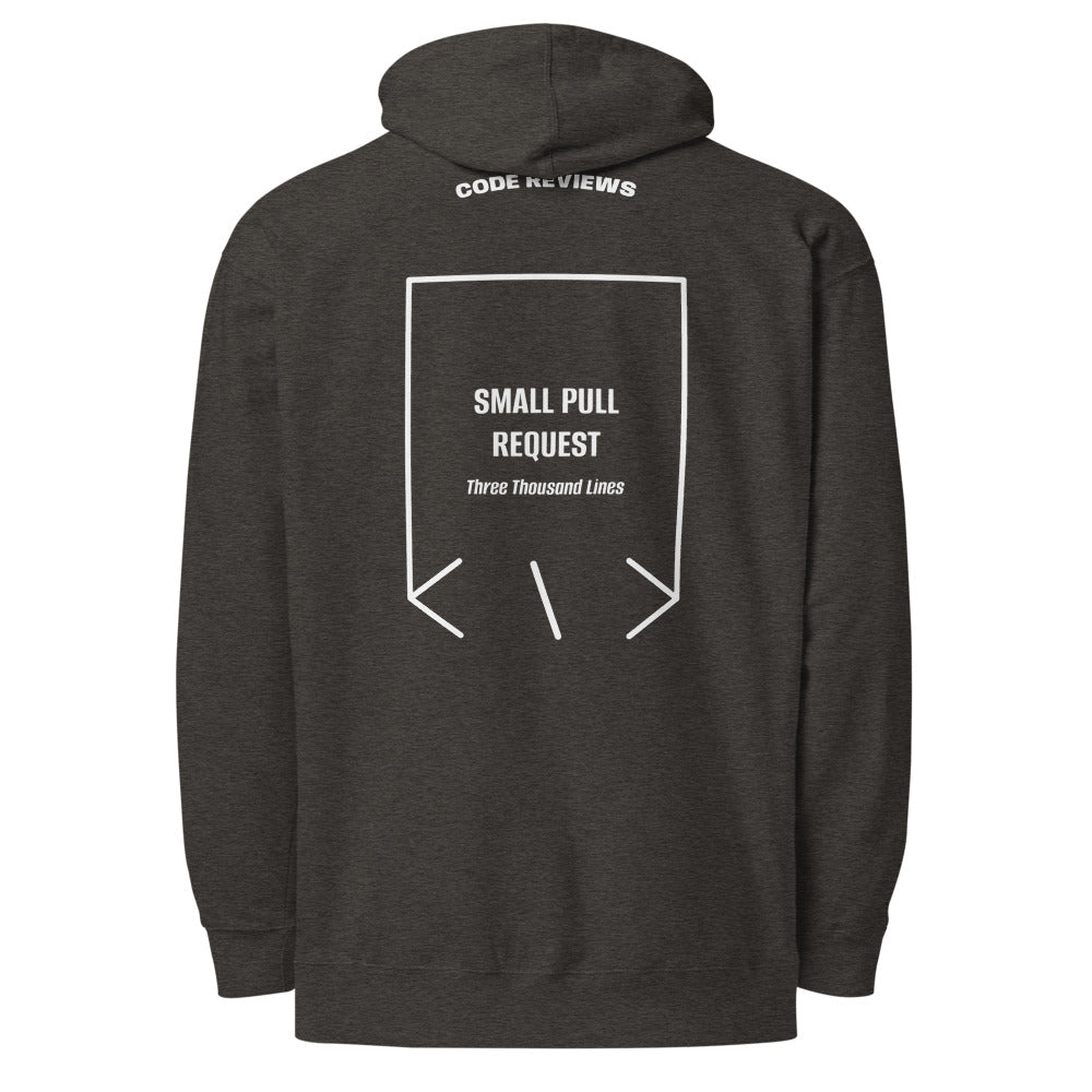 Small Pull Request — Charcoal Heather White back mockup